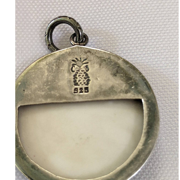 Mirra & Me Hand Cut China China Sterling Silver Pendant Snowy Winter Scene - Picture 3 of 5